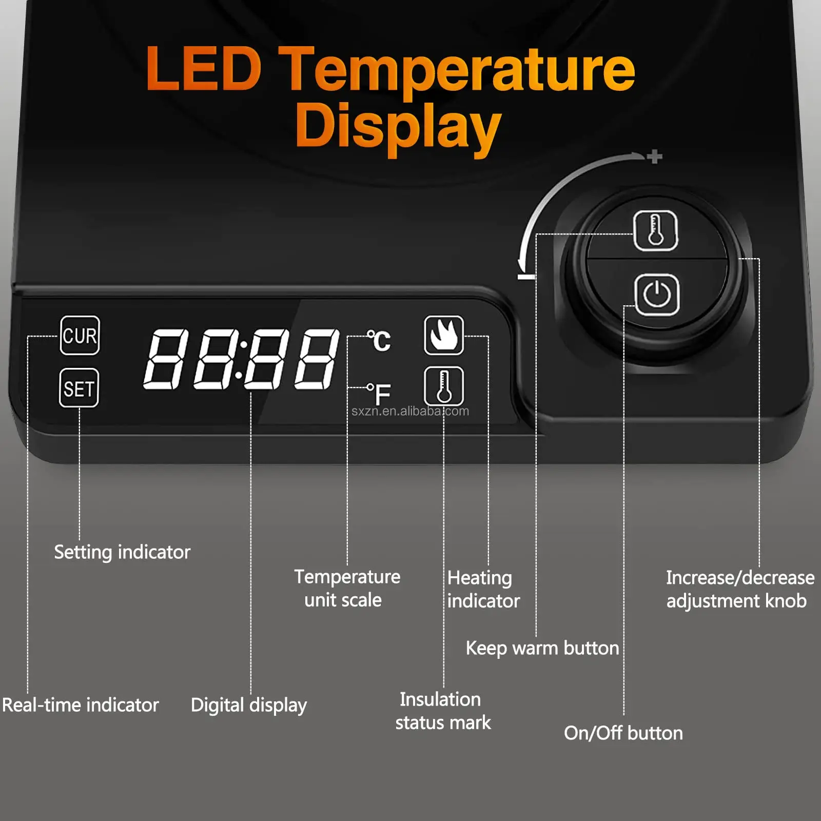 Gooseneck  Water Kettle Electric Temperature Control,for Coffee and Tea, Stainless Steel Inner,1200W ,0.9L, Auto Shutoff