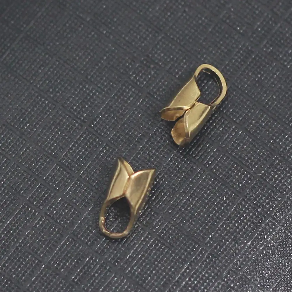 Beadsnice Gold Filled Jewelry Finding Crimp Ends Clamps Tips Bead Cap for Bracelet Making Supply ID39988