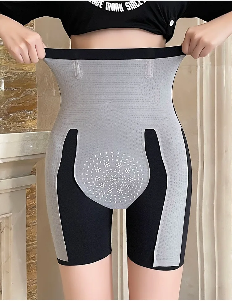 High-waisted large-size post-natal hip lift contorted belly stretch-free panties