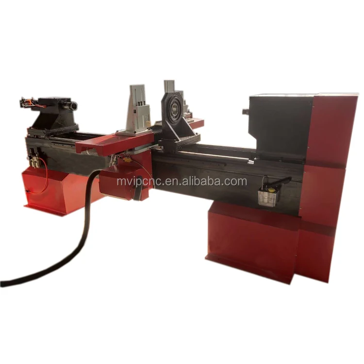 High accuracy cnc wood lathe machine with tools chisel set