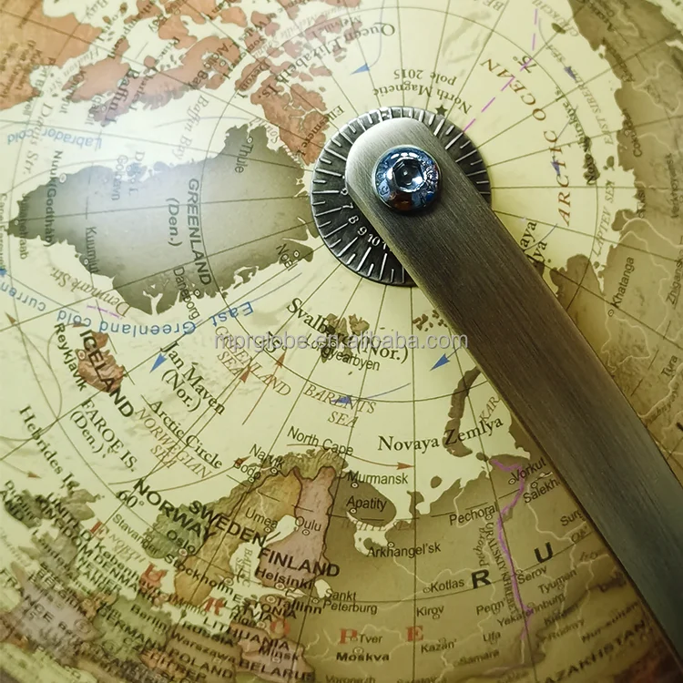 Old Map Desk Globe Metal Stand Design 30cm Globe Polished Finishing Vintage World Globe