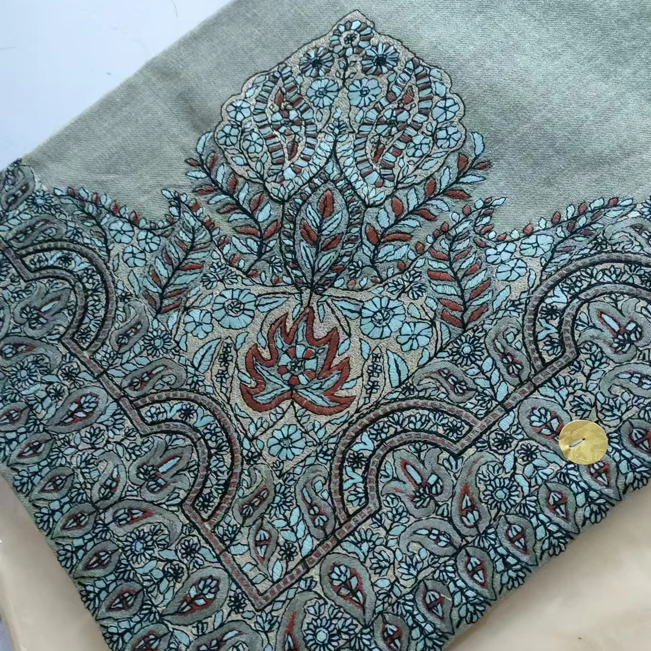 Ready Goods Embroidered Arab Yashmagh Shemagh Muslim Hijab Head Scarf With Many Color 55x55inch embroidery 10cm