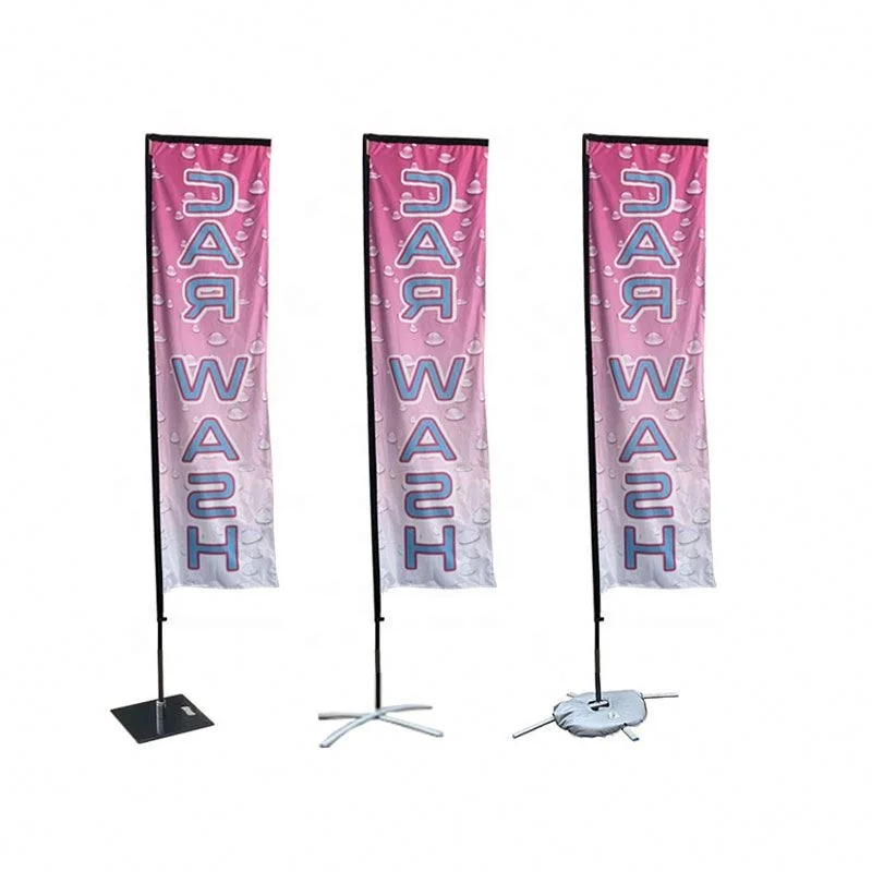 Manufacturer Promotion Outdoor Printing Promotion Restaurant Banner Commercial Feather Beach Flag Advertising Customization