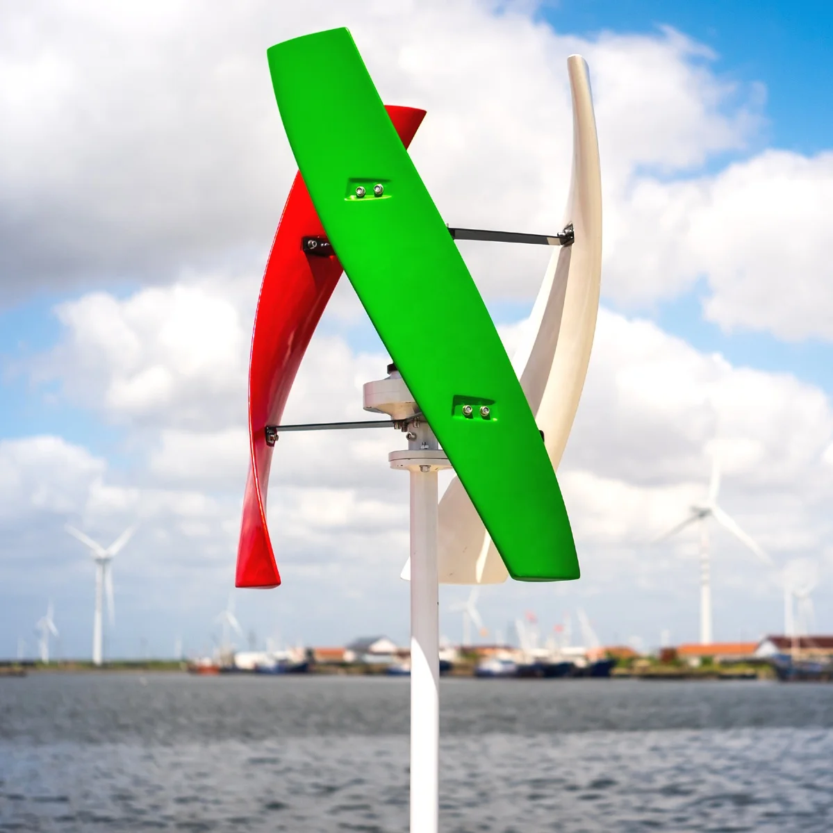 Low Noise 12V 24V 48V Magnet Wind Generator 800W 1000W Vertical Axis Wind Turbine
