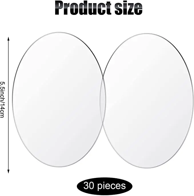 30 Pieces Clear Acrylic Circles Blanks Clear Acrylic Disc Transparent Acrylic Round Circle Plastic Disc