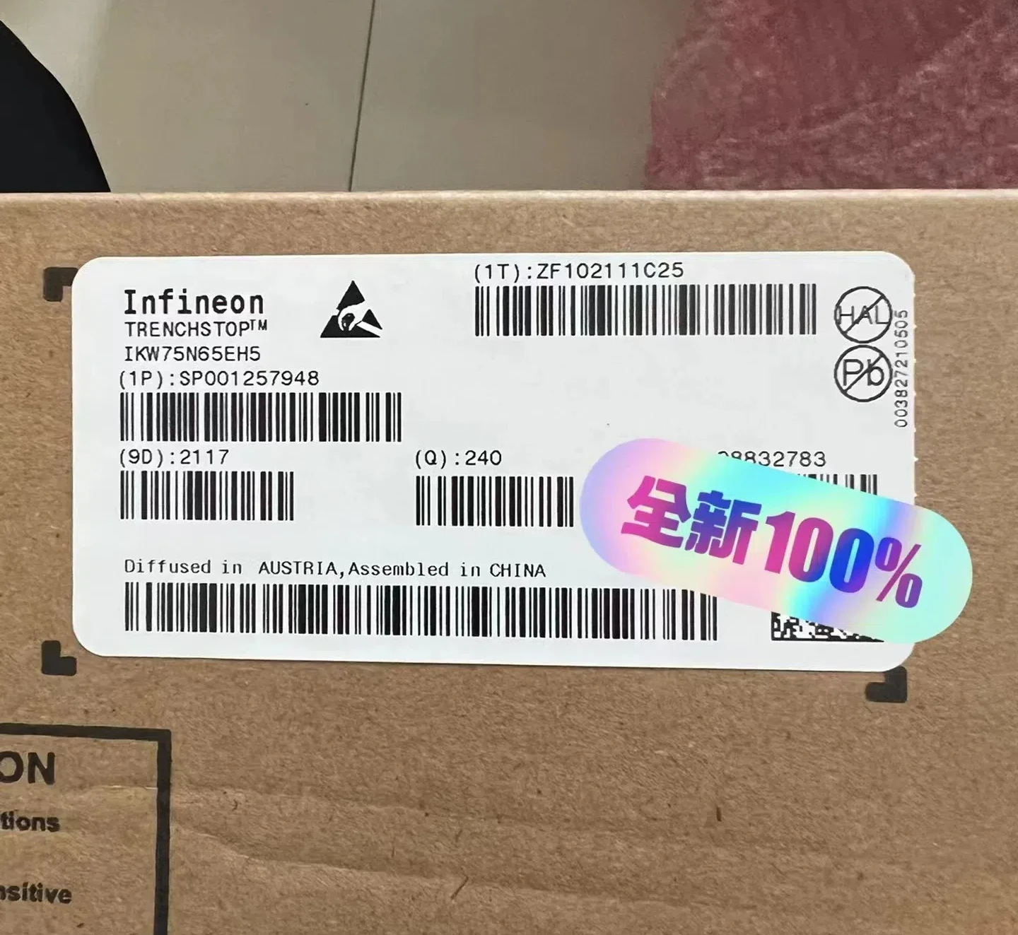 IKW75N65EH5 MOSFET IGBT транзистор IKW75N65 новый оригинальный в наличии интегральные схемы высокой мощности IKW75N65EH5XKSA1