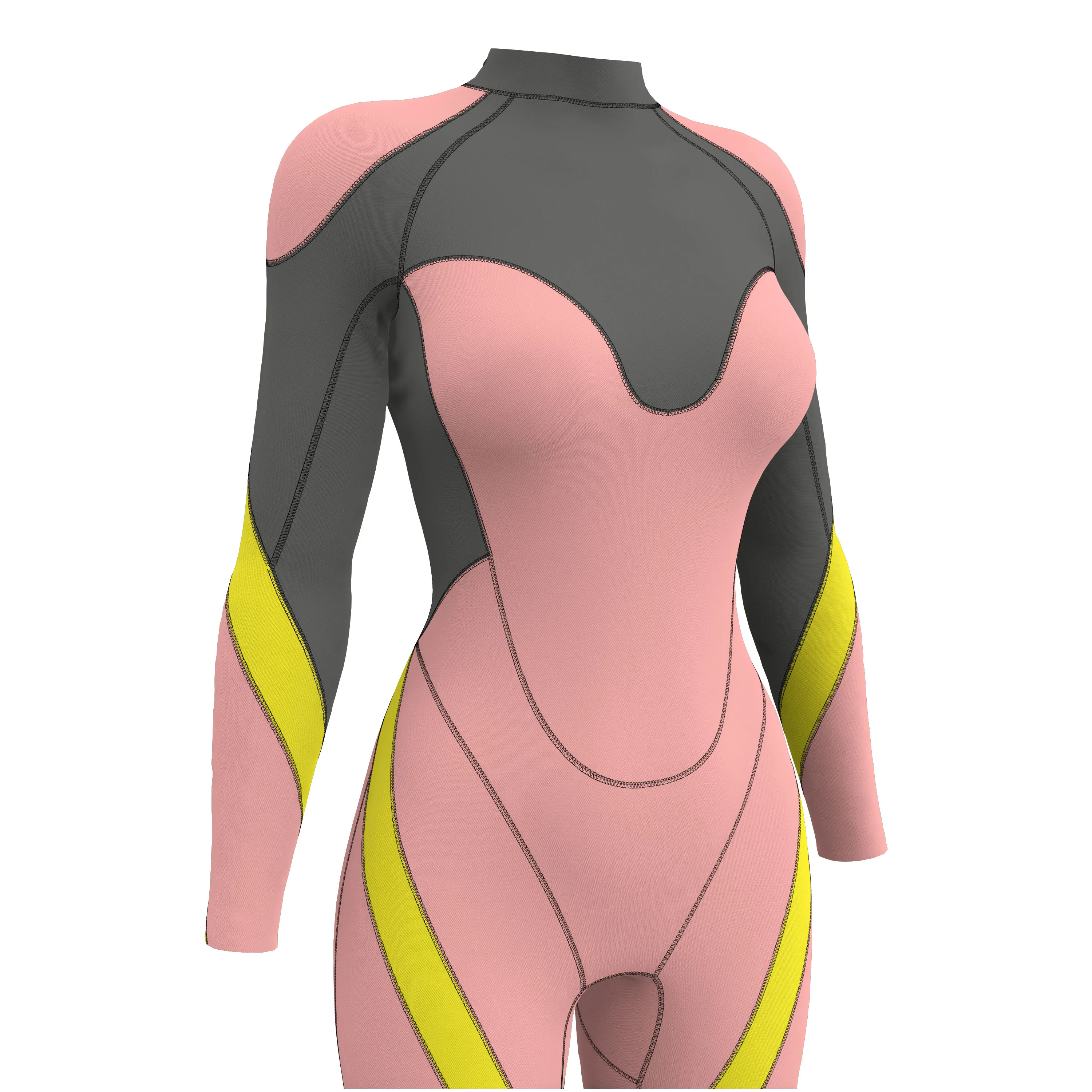 2022 New Custom colorful full tape neoprene surf wetsuit chest zip 3/2mm4/3mm5/4mm limestone liquid surfing women  wetsuit