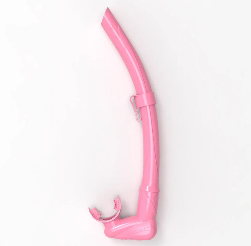 Wholesale semi-dry breathing tube under water purge valve white silicone diving snorkel tube