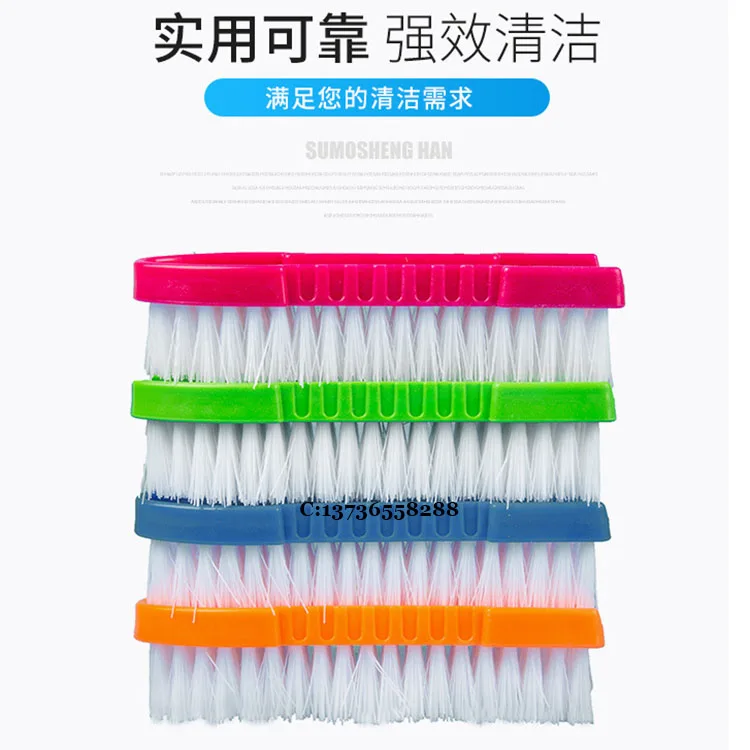 HQ8105 scrub brush comfort grip & flexible stiff bristles heavy duty for bathroom shower