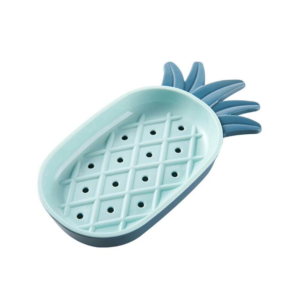 Bathroom Accessory Cute Bright Color Strawberry Radish Pineapple Shaped Soap Holder Case Double Layer Drain Holder