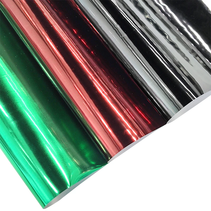 Waterproof Metallic Silver Mirror TPU Decorative Reflective Faux Leather for Making Bags/Shoes/Crafts