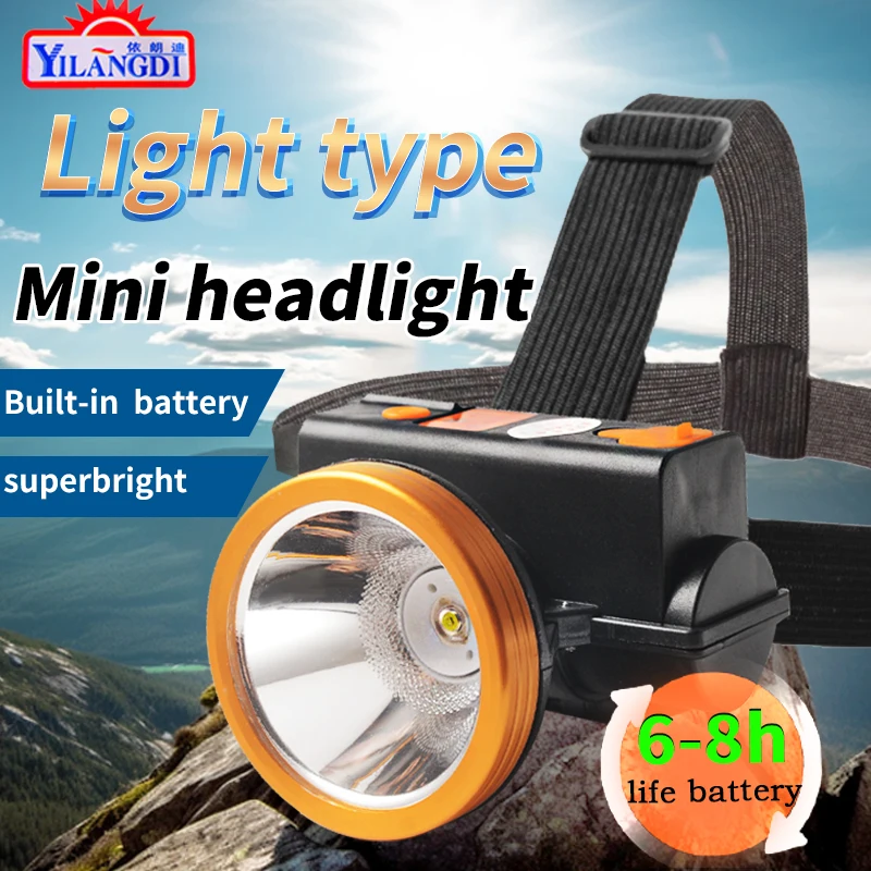 Multi-functional LED three-speed dimming portable bright white light  night riding headlight
