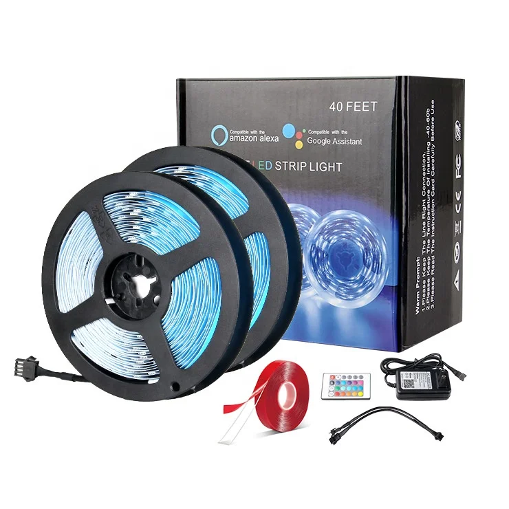 Умный дом изменение цвета RGB SMD5050 WIFI голосовой пульт дистанционного управления гибкая светодиодная лента 40