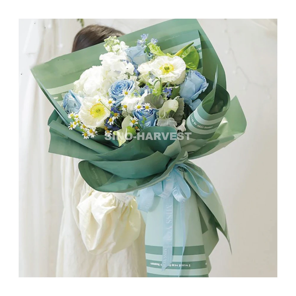 High Quality Flower Wrapping Paper Fashion Korea Paper Style Floral Bouquet Ou Ya Gift Wrapping Paper