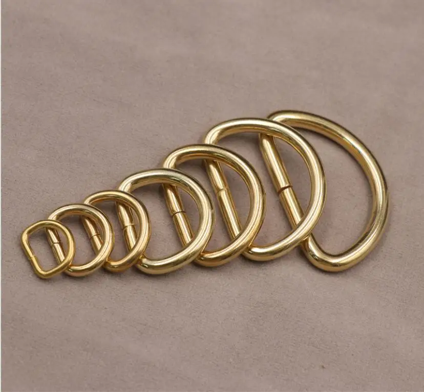 Bag Accessories Shoe Garment Handbag Custom solid brass D Ring Clip Buckle