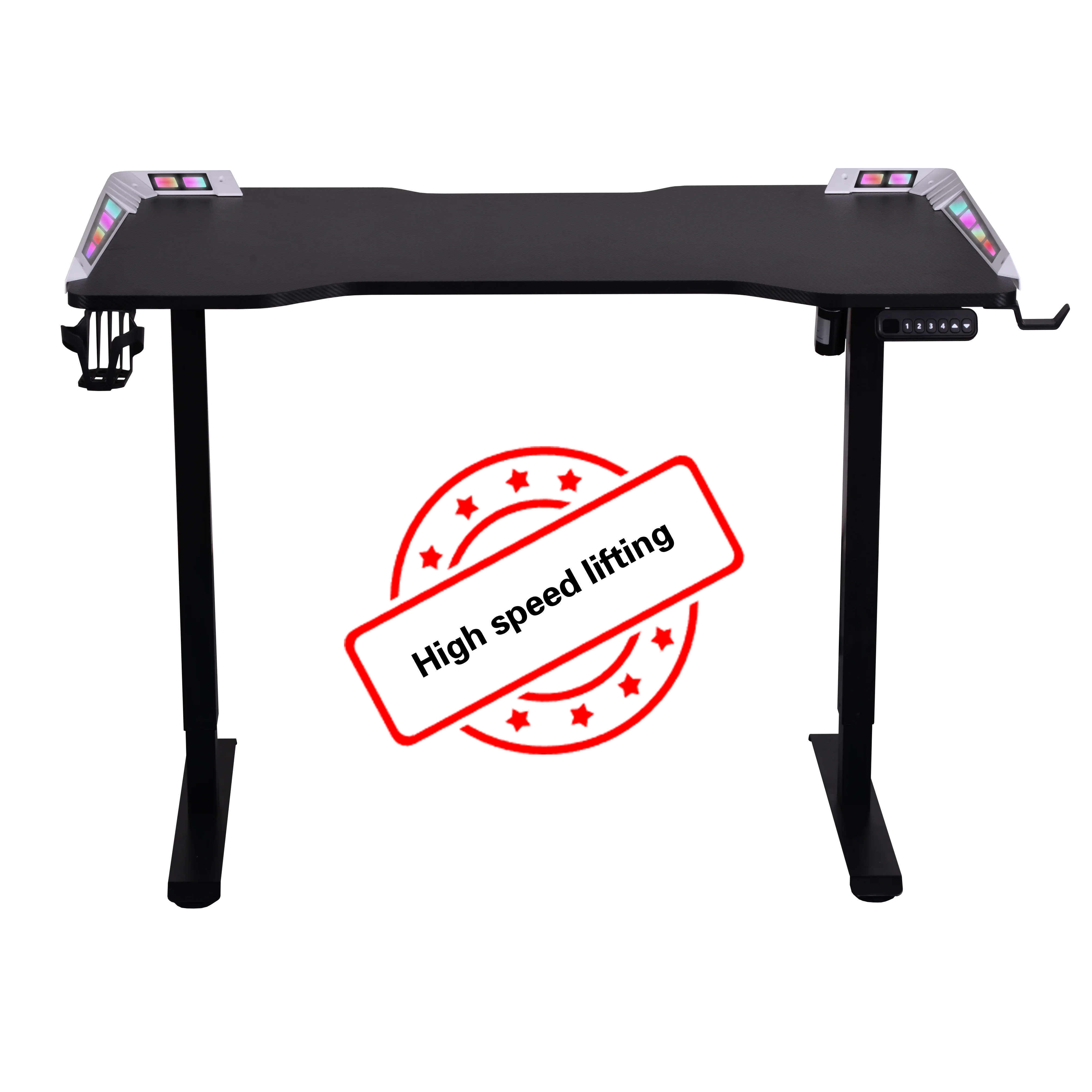 Современный игровой стол из углеродного волокна с выдвижным столом и подстаканником школьная мебель меламиновой поверхностью