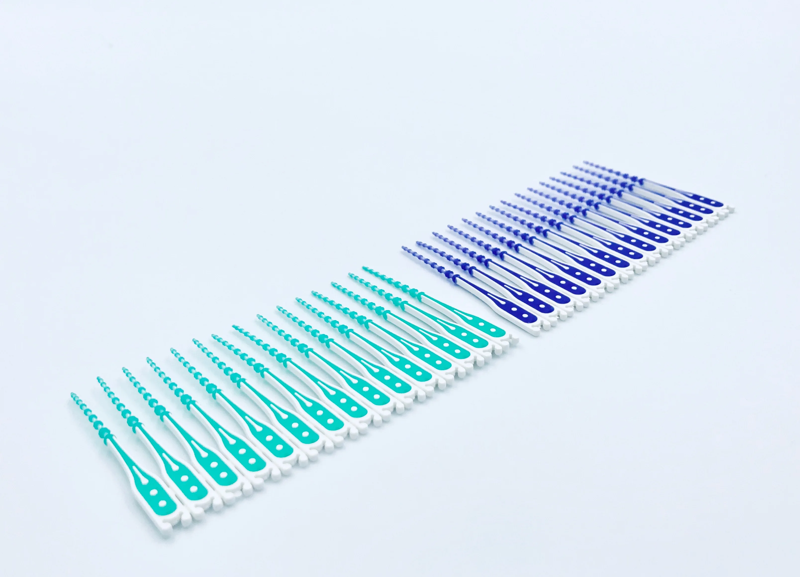 
Factory price with high quality multinational invention patents dual action soft pick rubber interdental brush 15 pcs-connected 
