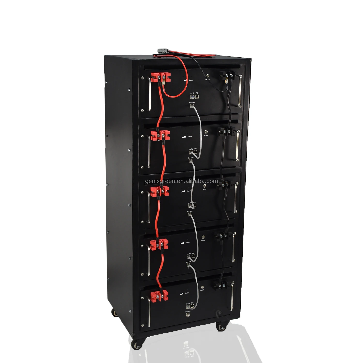 Rack Mounted 48V 100Ah LiFePO4 battery module  hybrid/off-grid 24kwh energy systems solar