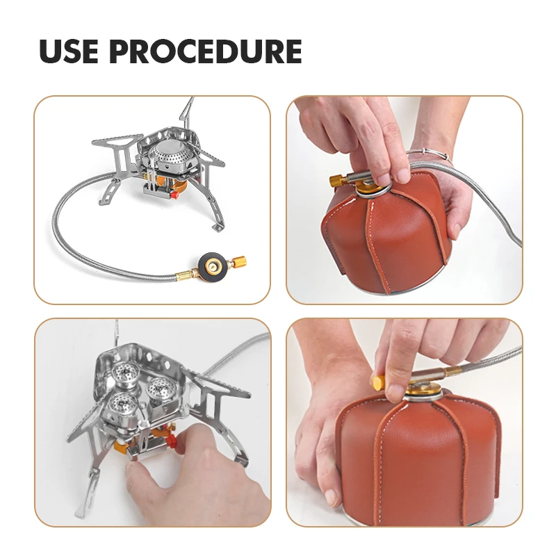 KingGear Outdoor Ultralight Backpacking Camping Mini Stove Picnic Cooking Camping Gas Stove