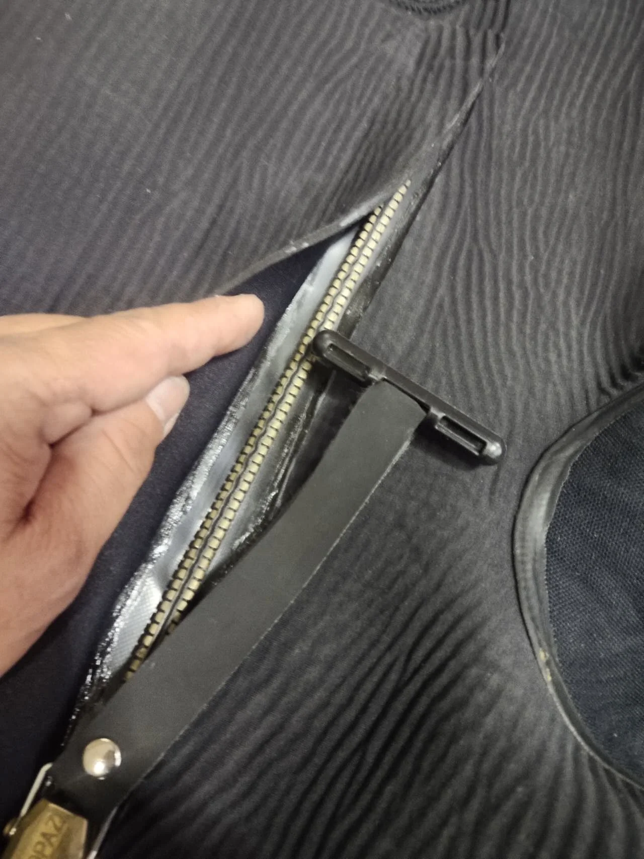 Латунная застежка-молния с топазом для подводного плавания, сухая застежка-молния для ремонта костюма для подводного плавания