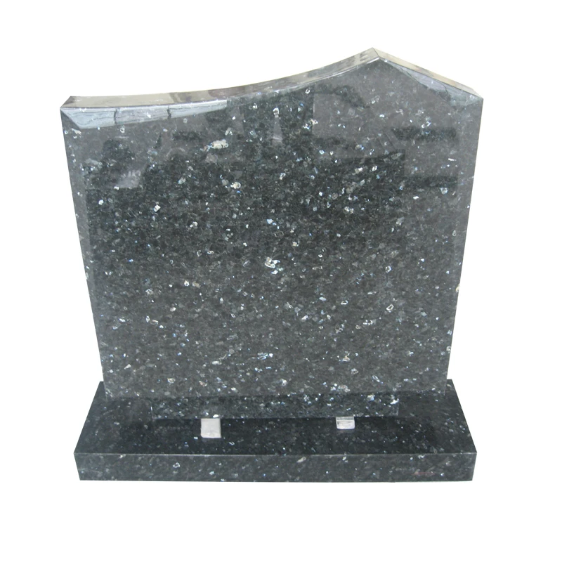 Norway Blue Pearl Granite Upright Headstone Memorial Head Stone For Grave