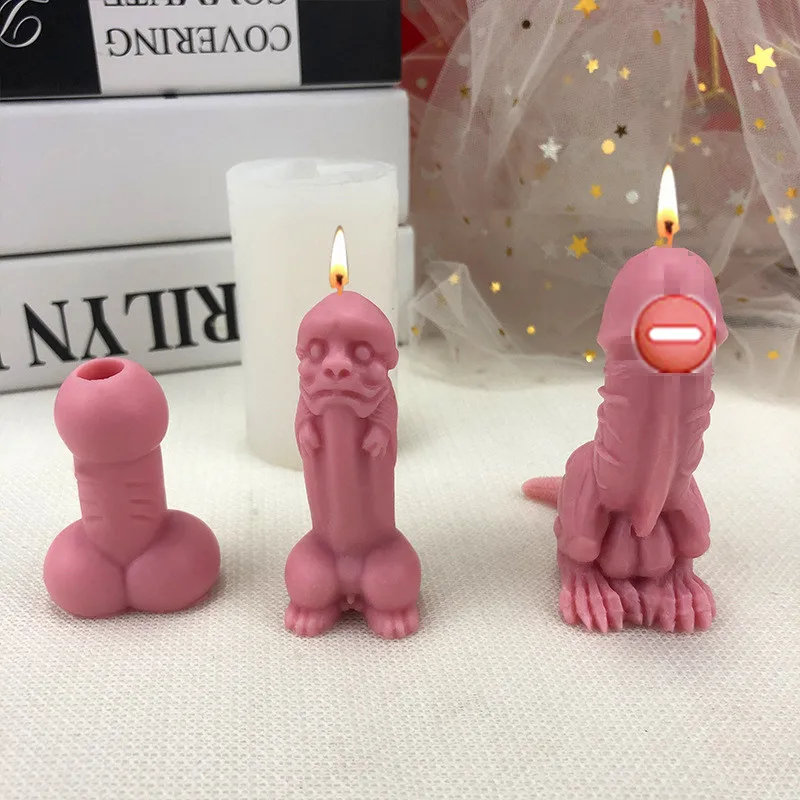 1424 diy sexy penis candle silicone mold shaped beauty hug dildo aromatherapy plaster resin mold