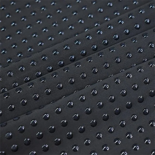 Высококачественная вязаная полиэфирная спандекс имитация силиконовой точки Нескользящая эластичная ткань для носков и перчаток