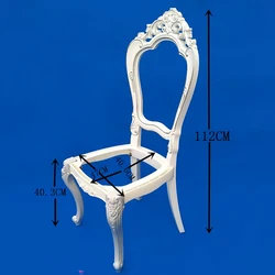 european style home furniture family abs plastic dining chair frame french high-back  regal parts competitive price
