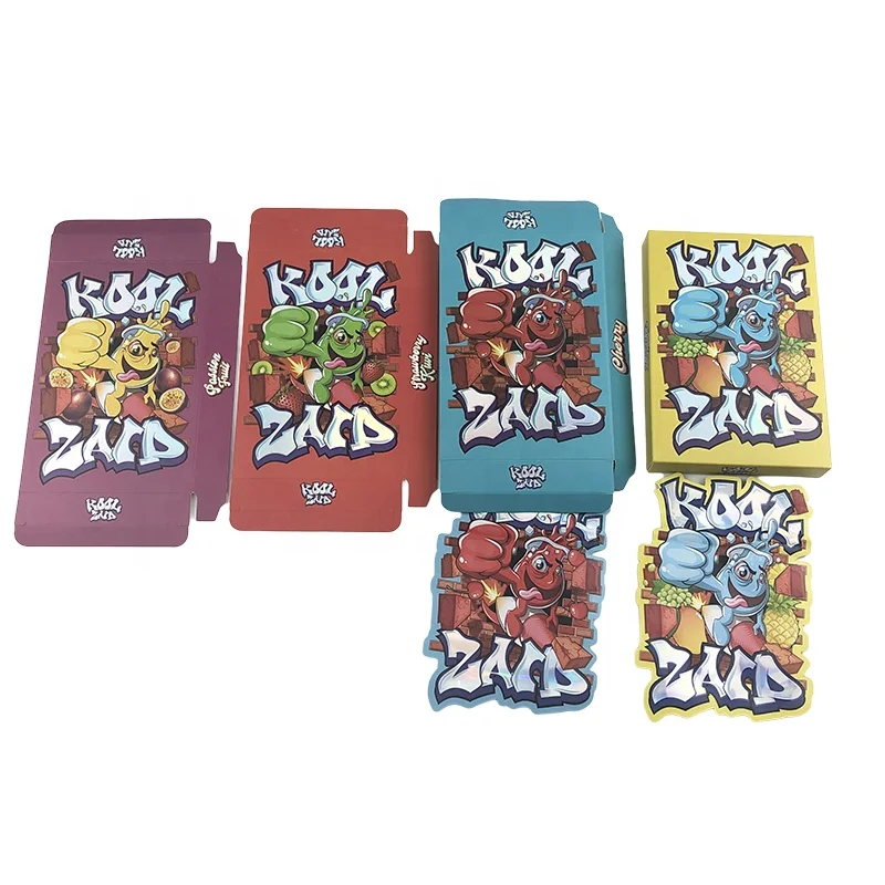 Hot Selling Cali Packs 3.5g Bag With Cereal Paper Box Biscuit Herb Candy Gummy Packaging Die Cut Mylar Bag And 3.5g Display Box