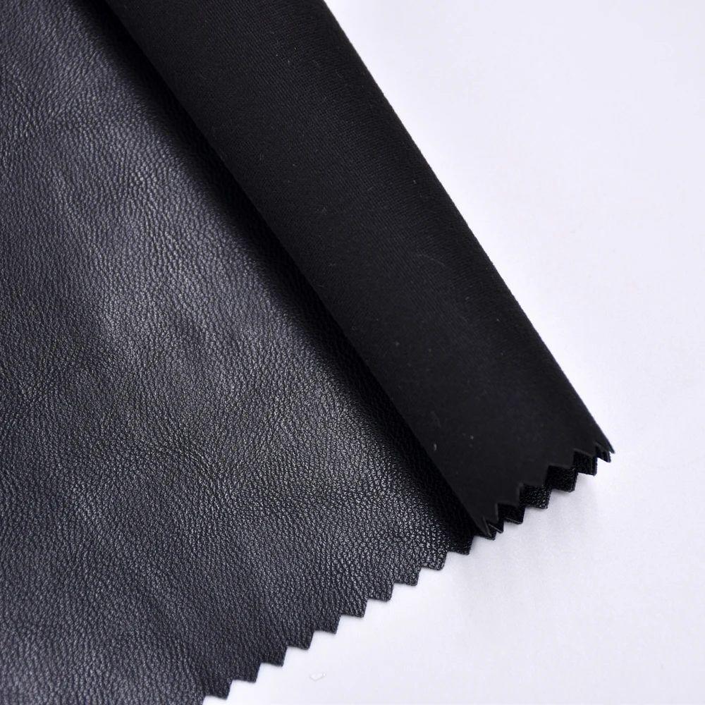 Eco Vegan Waterbase pu Leather Animal Free Recycled backing fabric For Garment