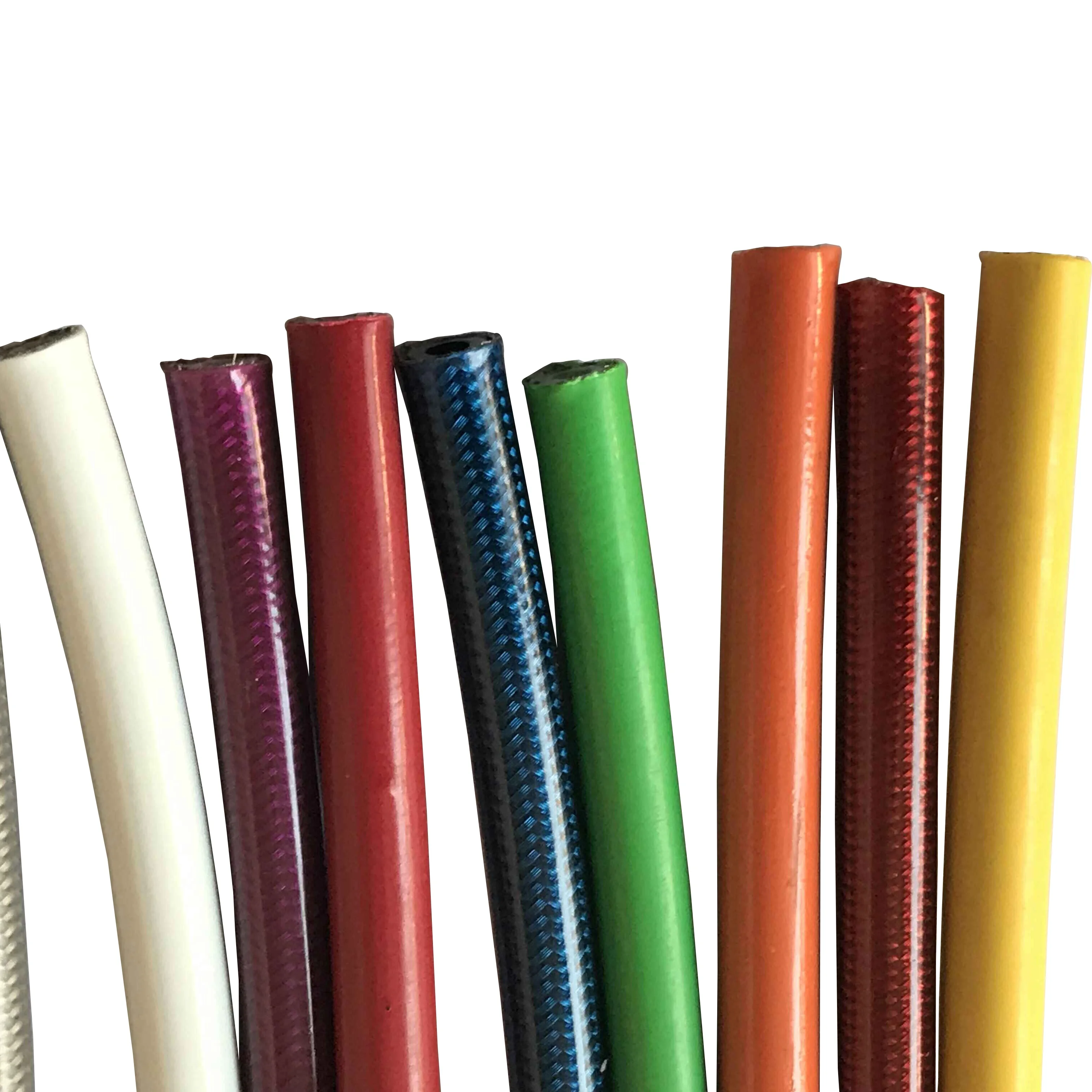 AN3 3AN PU/PVC coated Car Motor flexible brake hose stainless steel braided lined brake hose