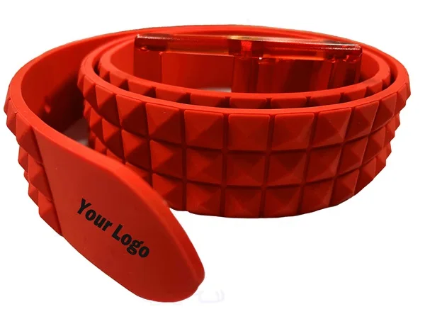 2021 современный простой резиновый ремень, высококачественный силиконовый ремень с фирменной торговой маркой