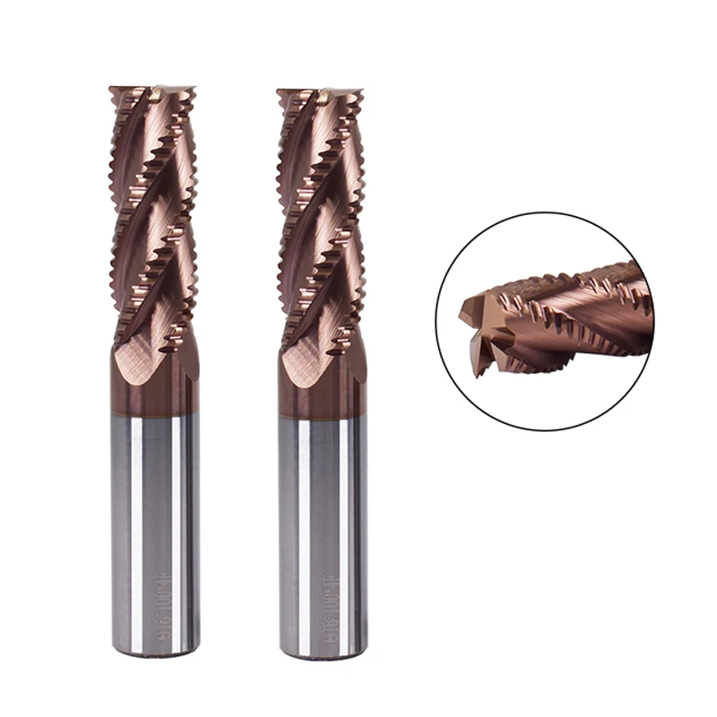 
CNC application HRC45 55 60 fine pitched scallops roughing carbide endmill cnc milling 4 flutes 