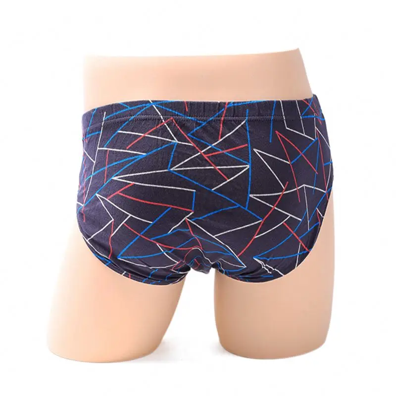 Plus Size  M-5Xl Cotton Muti-Color Stripes Mid Rise U Convex Pouch Man And Breathable Underpant Custom Underwear