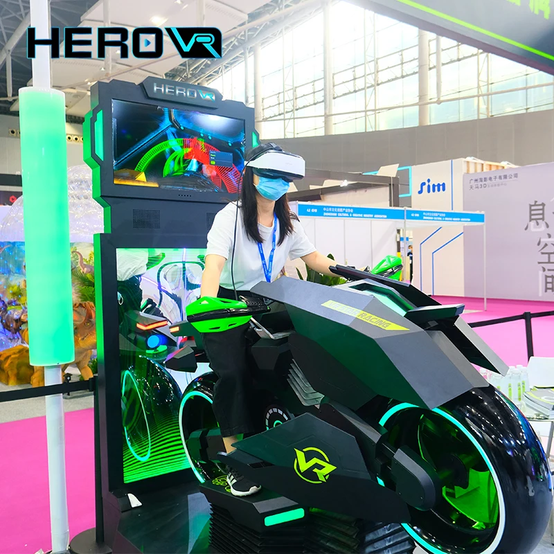 HEROVR Earn Money Fast Arcade VR Full Set Motorcycle Racing Simulator Cockpit