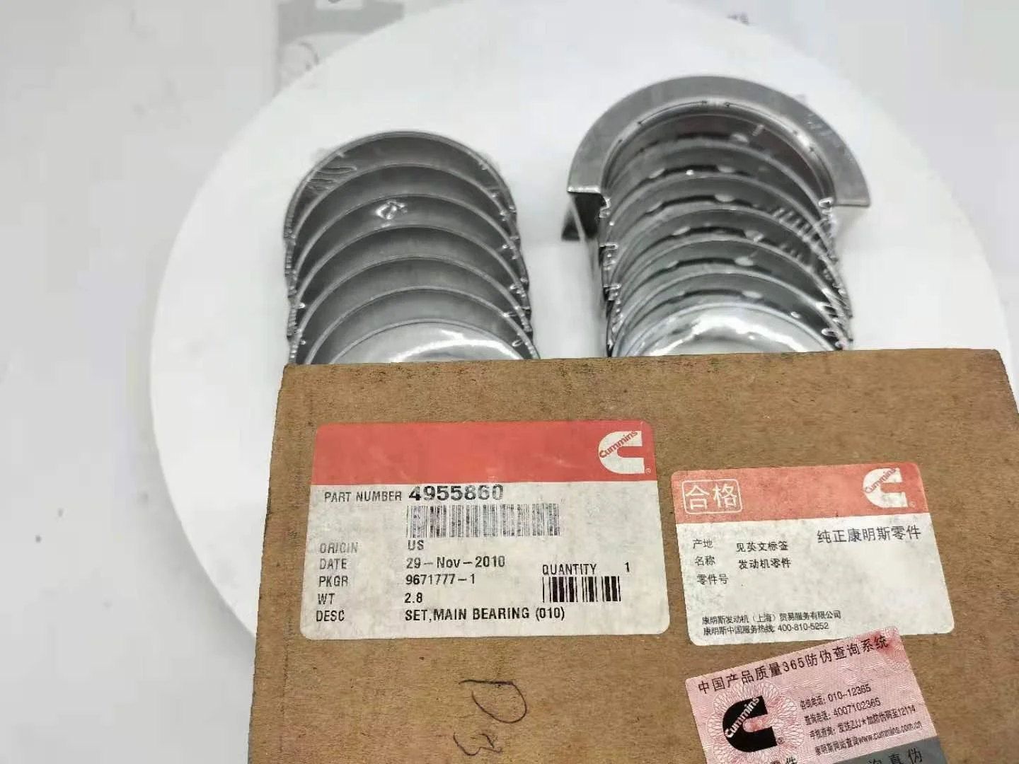 Connecting Rod Bearing 3901170 Main Bearing 4955860 For 6BT5.9 6BT Engine original parts