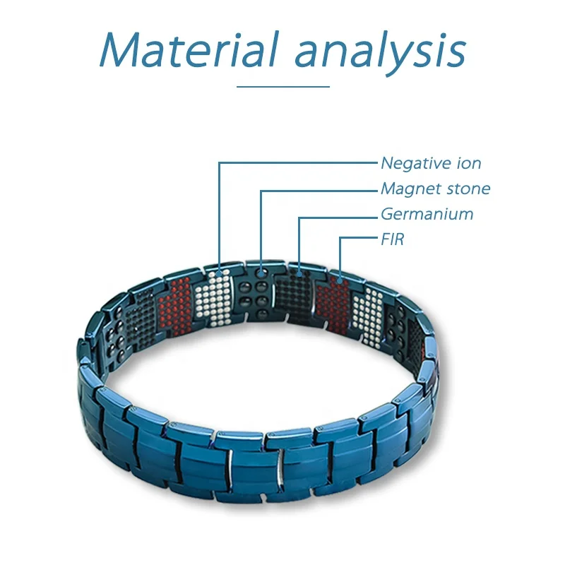 
Healthcare Jewelry Magnet Energy Stone Womens Men Black Bio Magnetic Healthcare Fashion Bracelet 