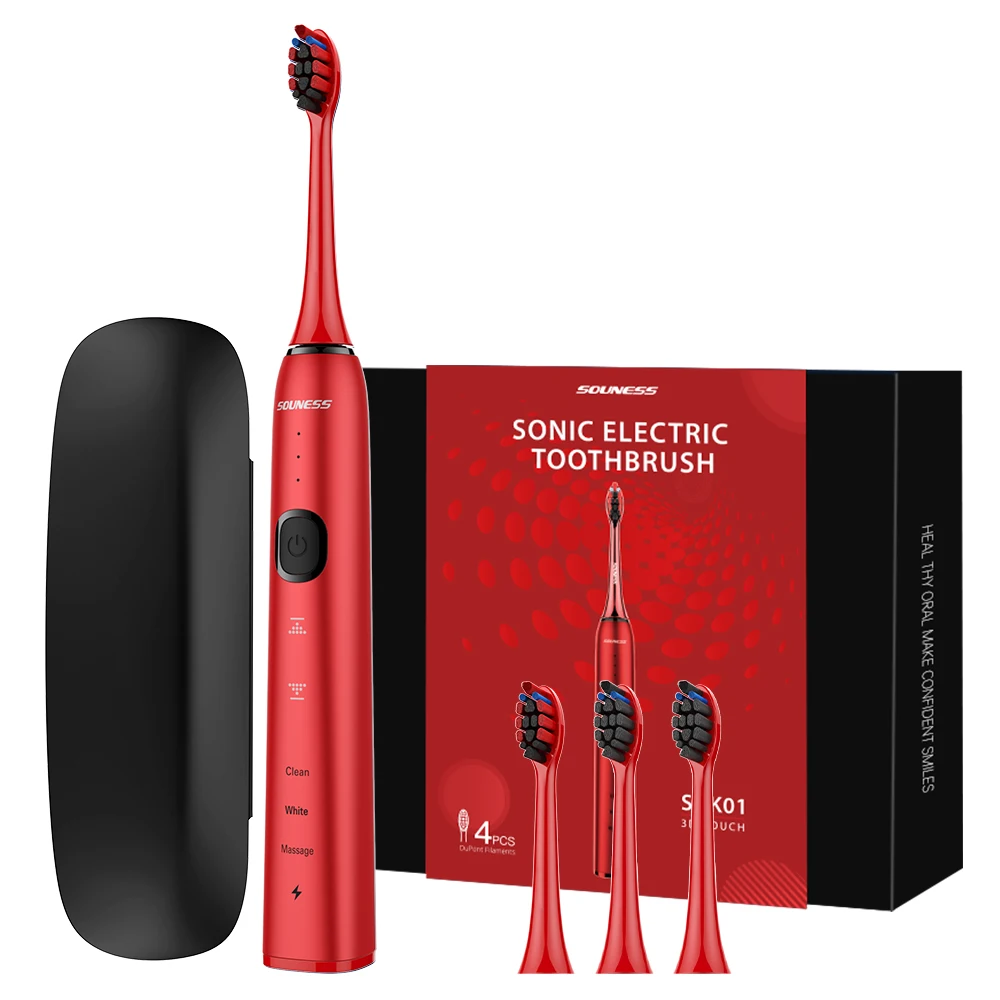 Высококачественная звуковая перезаряжаемая электрическая зубная щетка с сенсорной панелью