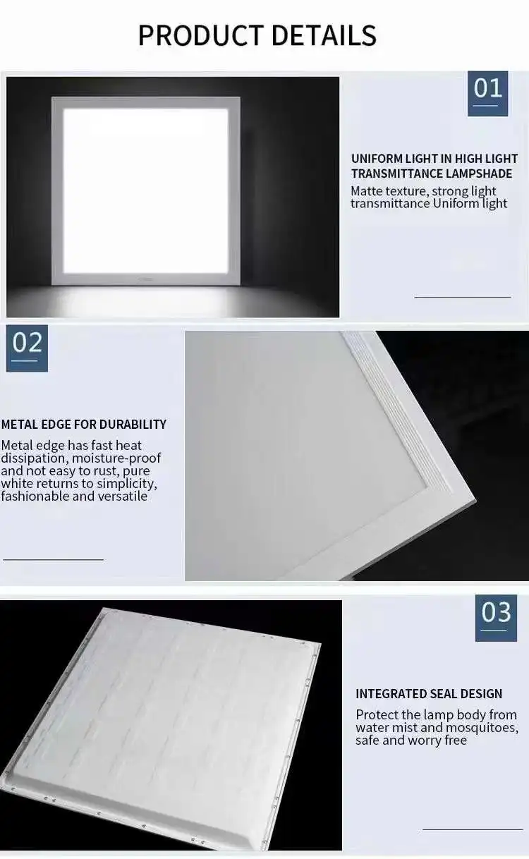 Factory Price 600*600 Rimless Surface Led Flat Panel Square Led Panel Light Slim Backlit Light Panel