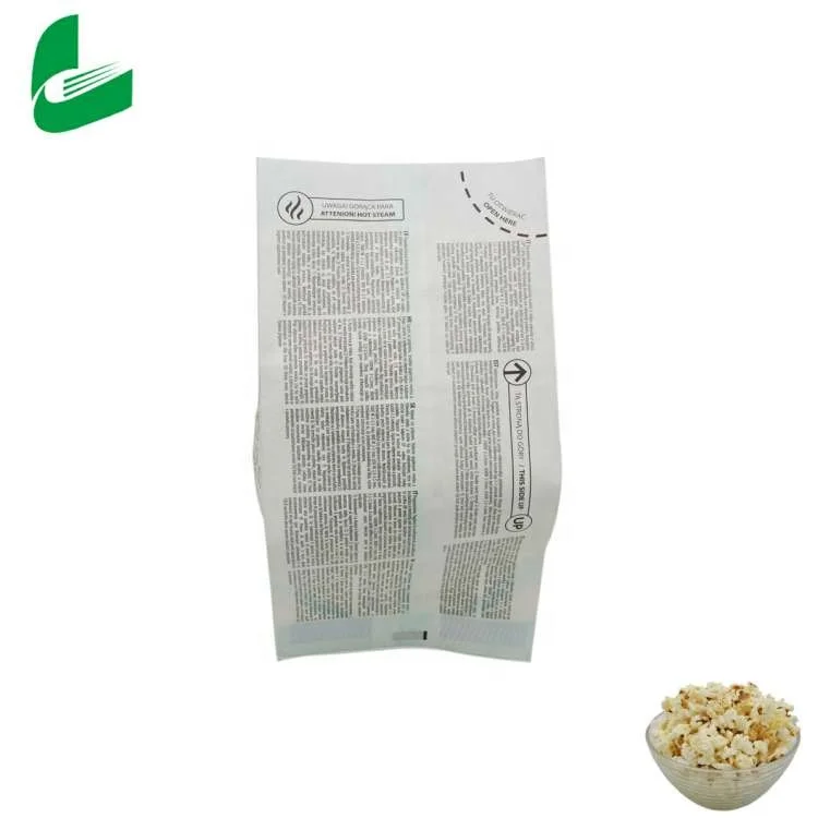 Jinan Huafeng printing waterproof and greaseproof biodegradable customized logo paper kraft microwave popcorn paper bag