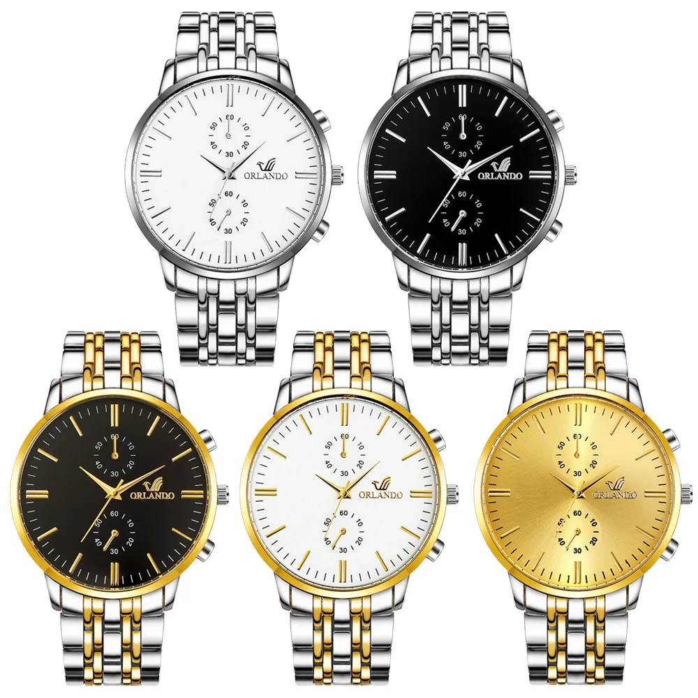 New style stainless steel band quartz Mens Watches luxury Business watch for men