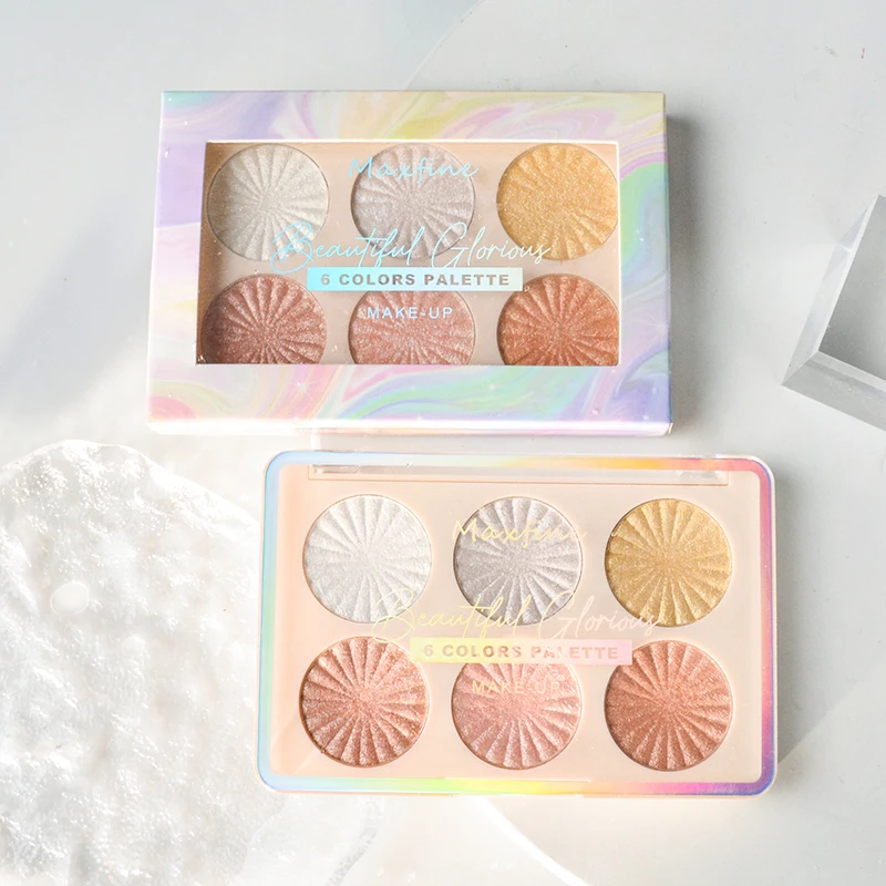 6 Colors High Pigmented Contour Bronzer Illuminator Highlight Powder Blush Palette Makeup Cosmetics