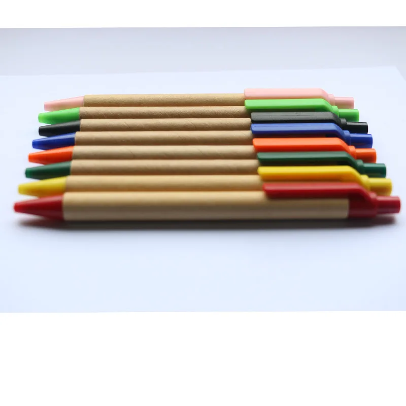 full color Digital UV sublimated Printing paper Kraft barrel ballpoint pens-customized color ball pens