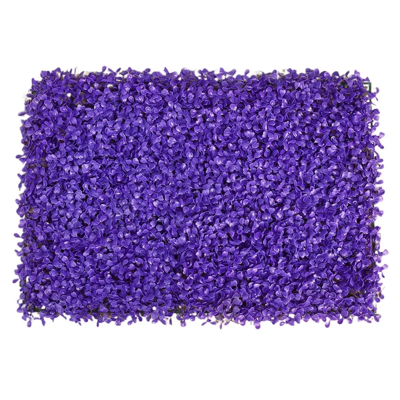 Purple green wall false sod plastic background flower wall decoration