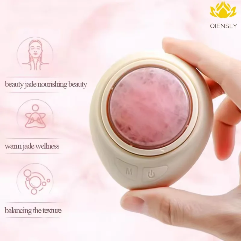 Professional Home Beauty Device Light Photodynamic Red Light Therapy Skin Firming and Tightening Heating Jade Face Massager