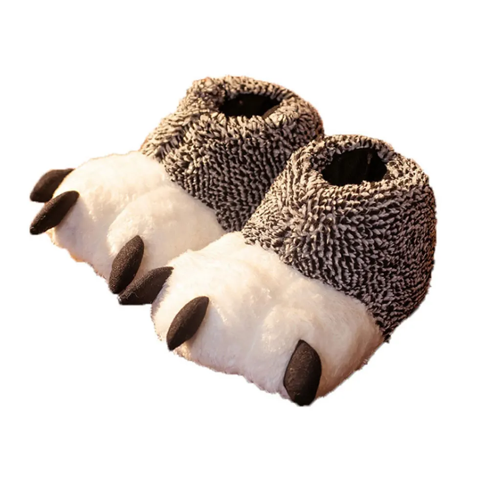 Spot Cotton Slippers Lovely Elk Bag With Plush Home Thick Bottom Waterproof Indoor Thermal Slippers Customized Logo Wholesale