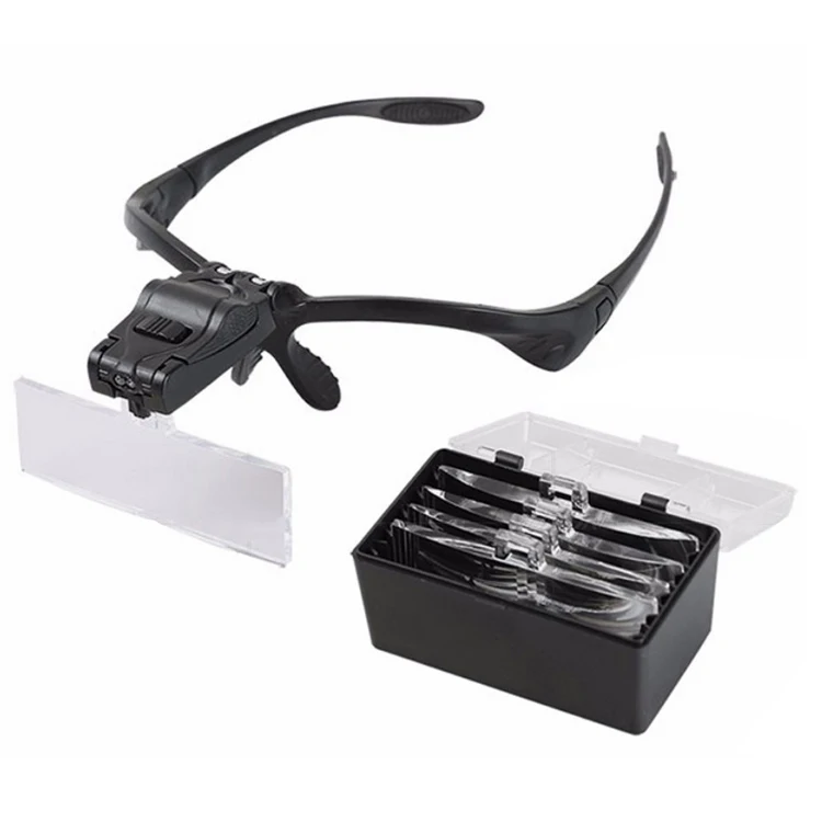 
NO.9892B Head Wearing Multiple Lens Magnifying Glass with LED Lamp 