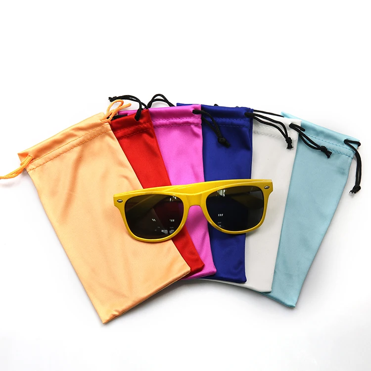 Multi Sun Glasses Customized Logo Sunglasses Pouch Bag With Drawstring Pouch