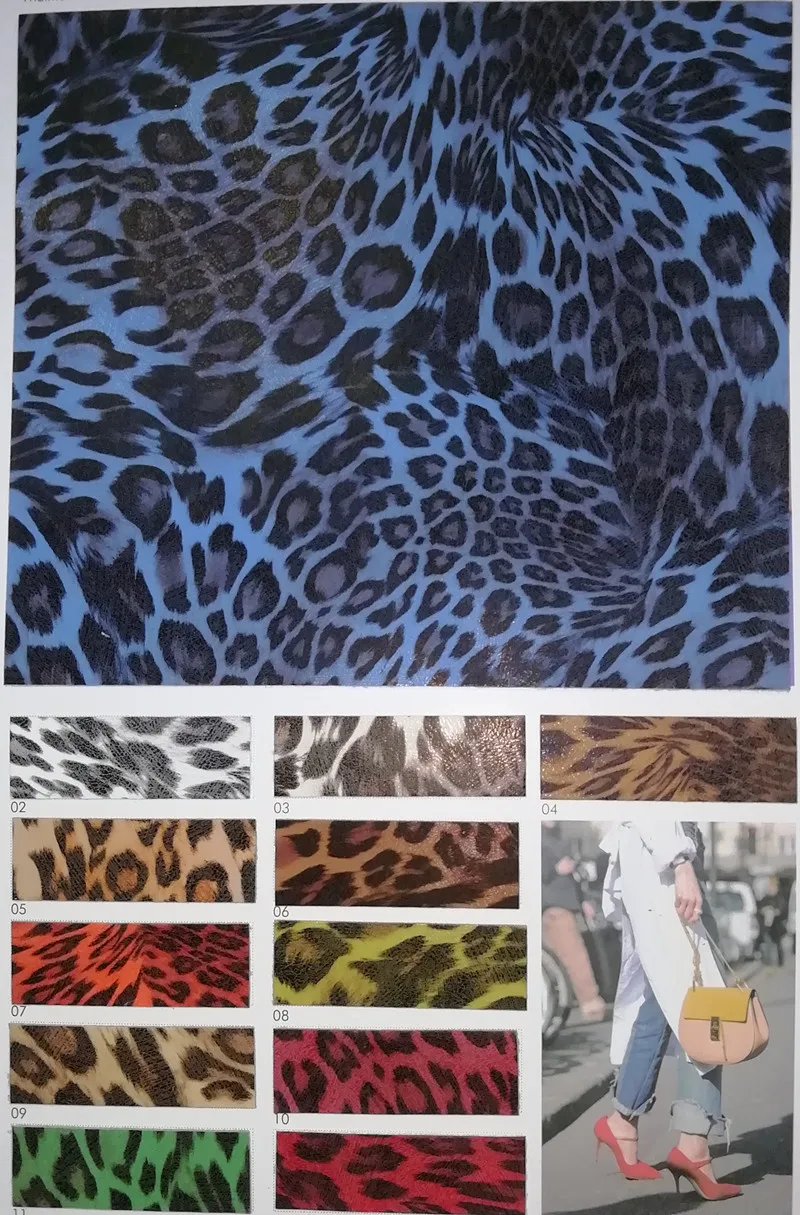 Wholesale Fashion Animal Skin Printed Faux Synthetic Leather Designer PU Leatherette for Bag Crafts Cushion Seat Wallet