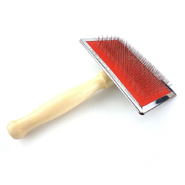 Pet High-Quality Dog Cat Wooden Handle Fur Brush Pet Cleaning ,Massage and Grooming Supplies Pet Comb